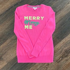 Lilly Pulitzer Capri Pink Merry Merry Me Sweater, XS